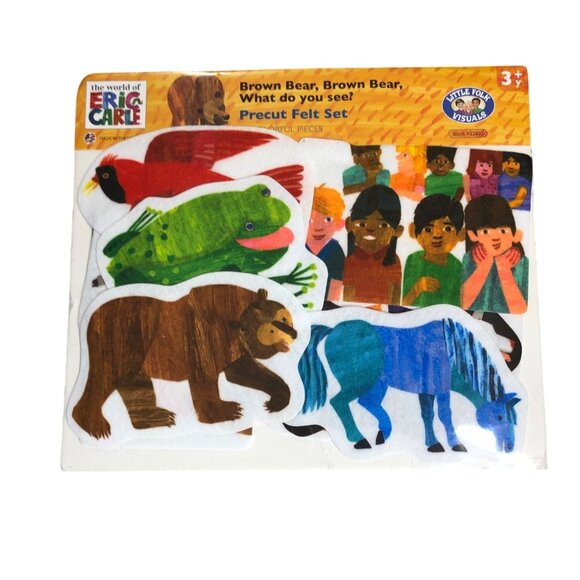 Little Folk Visuals Felt Set World Of Eric Carle Brown Bear Precut 11 Pieces Ne - Picture 5 of 5